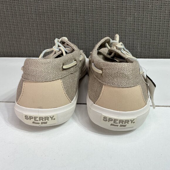 Sperry Men's Boat Shoes Size 11.5 Beige Canvas Slip-On Casual - Picture 3 of 8